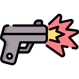 Firearm discharge report icon
